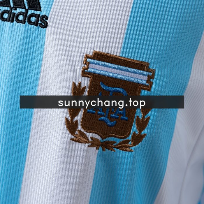 Argentina 1998 Home Long Sleeve Retro Jersey - 图片 5