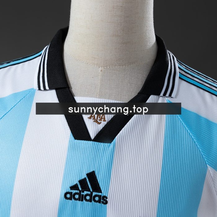 Argentina 1998 Home Long Sleeve Retro Jersey - 图片 6