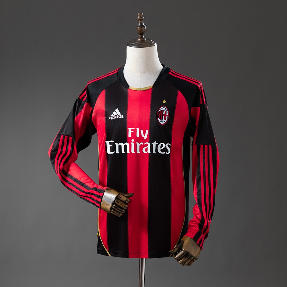 JER-11246_1 AC Milan 10/11 Home Long Sleeve Retro Jersey - 图片 1
