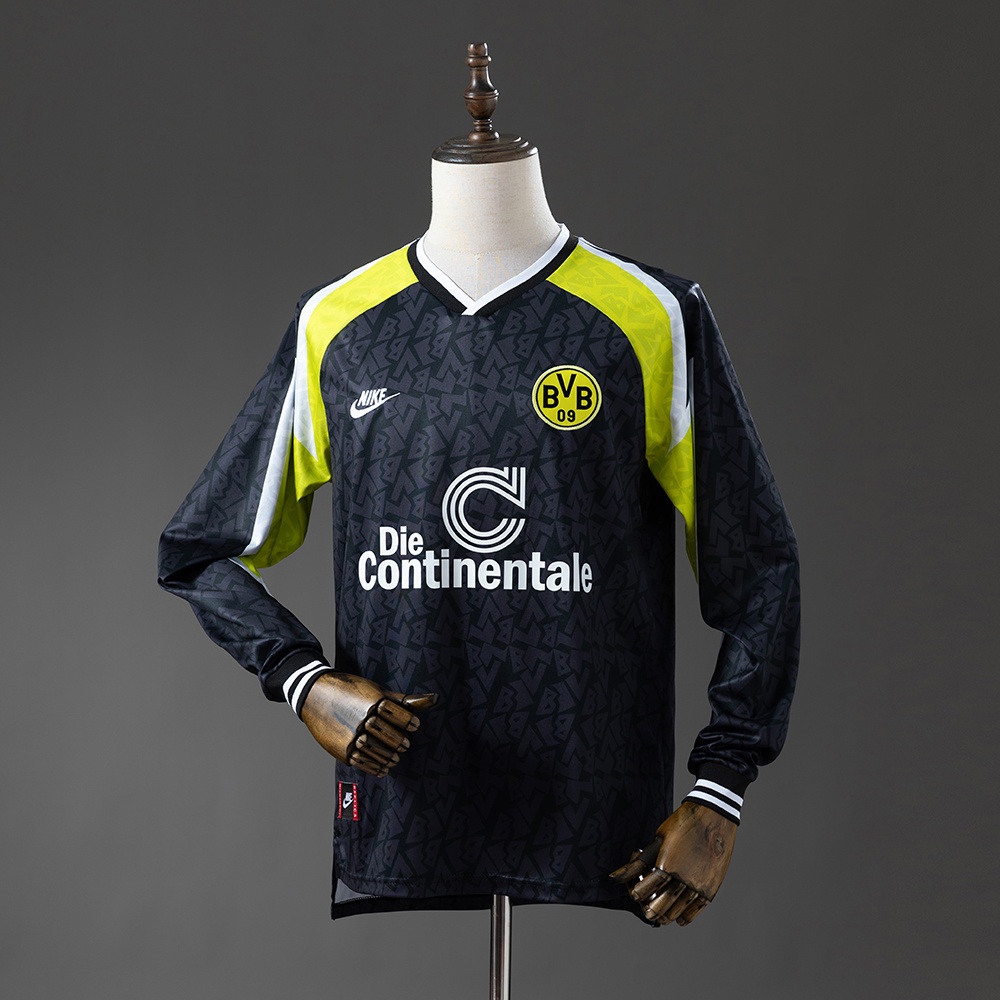 JER-11257_1 Dortmund 95/96 Away Long Sleeve Retro Jersey - 图片 1