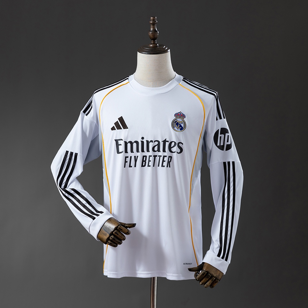 JER-11261_1 Real Madrid 25/26 Home Long Sleeve Jersey - 图片 1