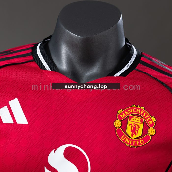 M-U 25/26 Home Long Sleeve Player Version Jersey - 图片 7