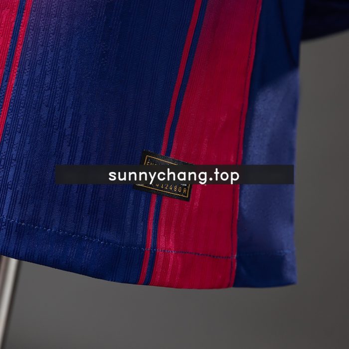 Barcelona 25/26 Home Long Sleeve Player Version Jersey - 图片 3
