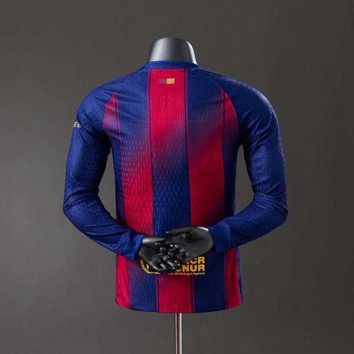 Barcelona 25/26 Home Long Sleeve Player Version Jersey - 图片 8