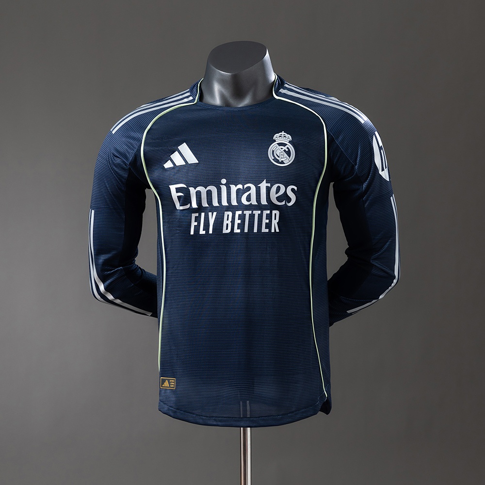 JER-11288_1 Real Madrid 25/26 Away Long Sleeve Player Version Jersey - 图片 1