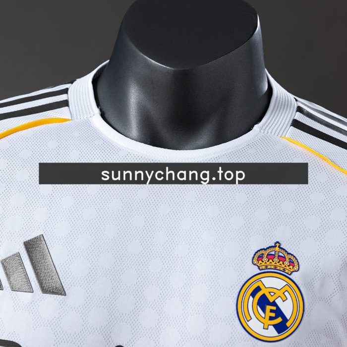 Real Madrid 25/26 Home Long Sleeve Player Version Jersey - 图片 7