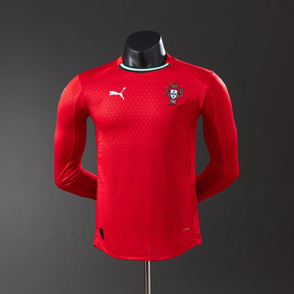 JER-11292_1 Portugal 2025 Home Long Sleeve Player Version Jersey - 图片 1