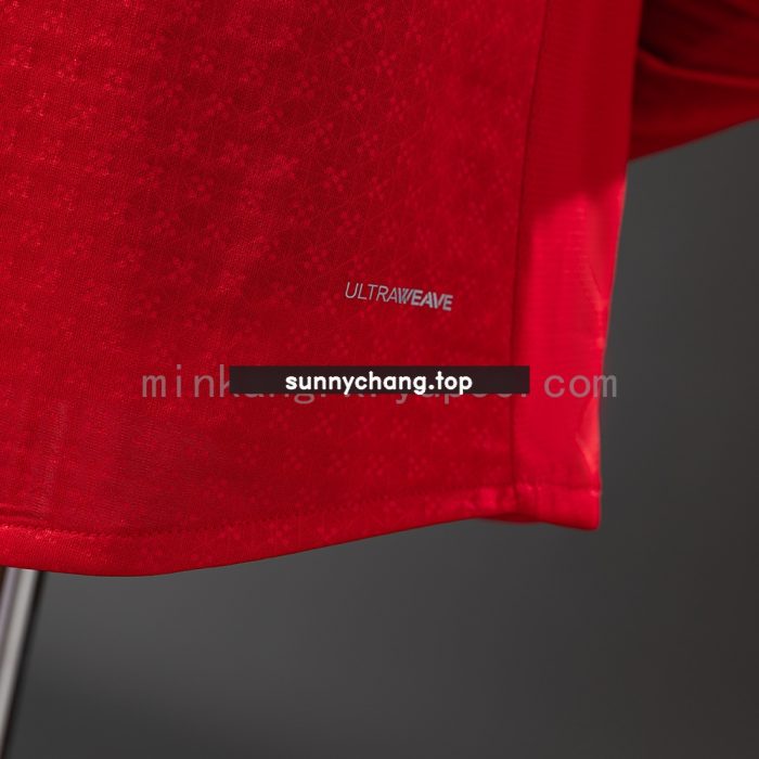 Portugal 2025 Home Long Sleeve Player Version Jersey - 图片 3