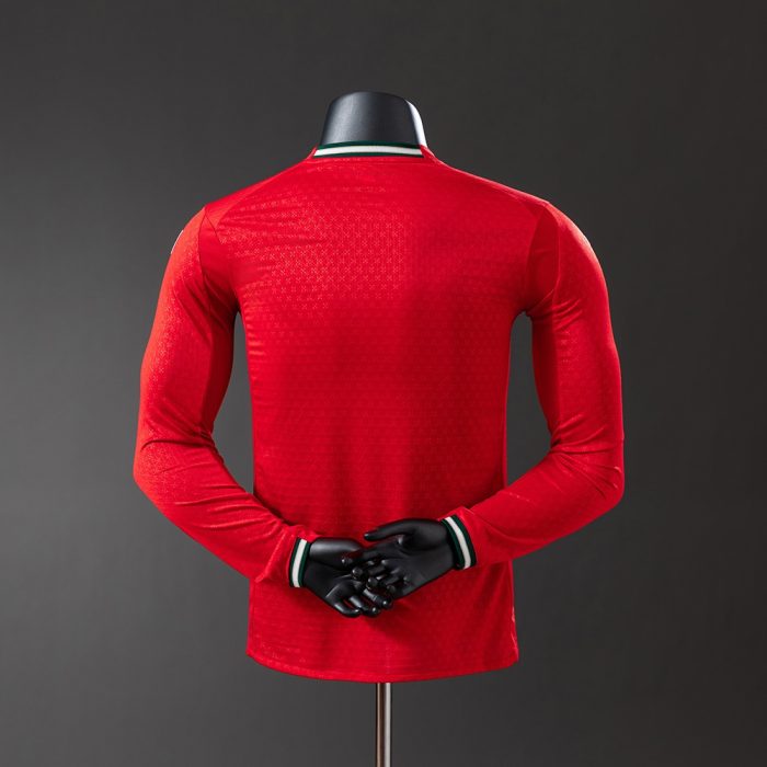 Portugal 2025 Home Long Sleeve Player Version Jersey - 图片 7