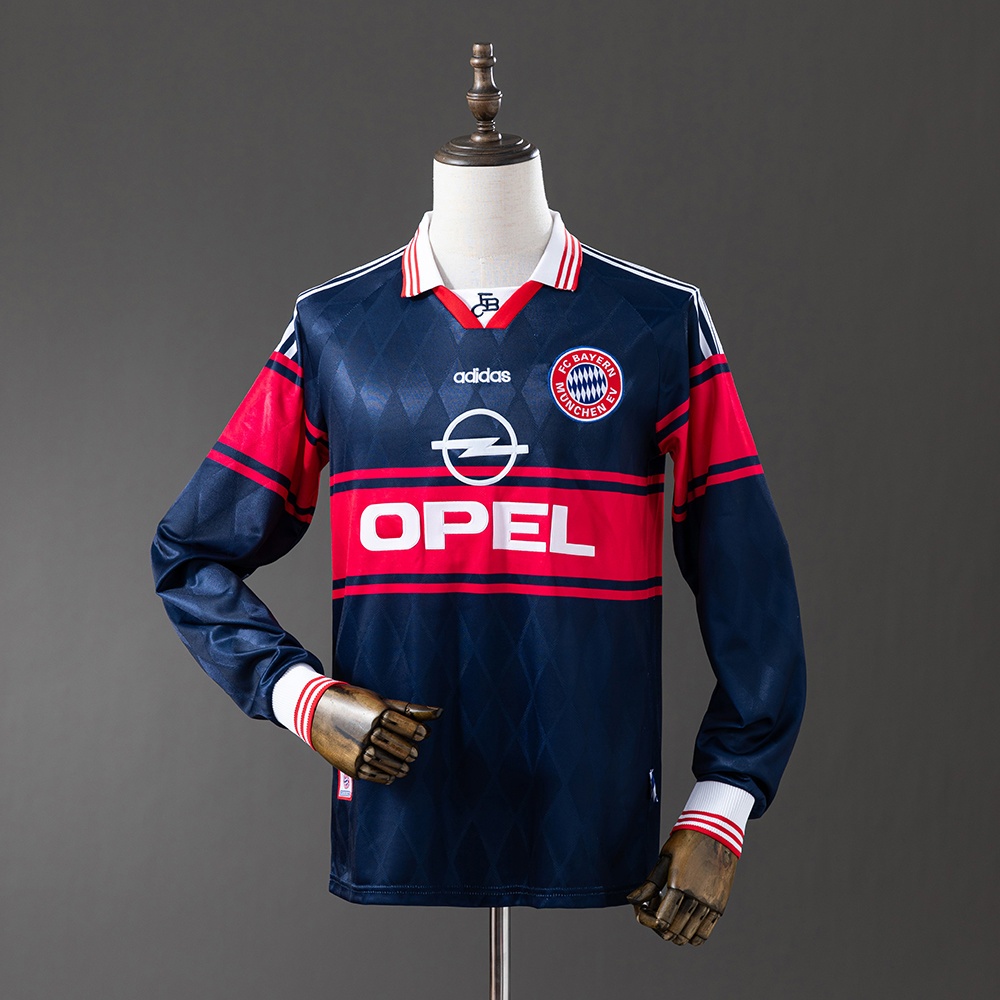 JER-11294_1 Bayern Munich 97/98 Away Long Sleeve Retro Jersey - 图片 1