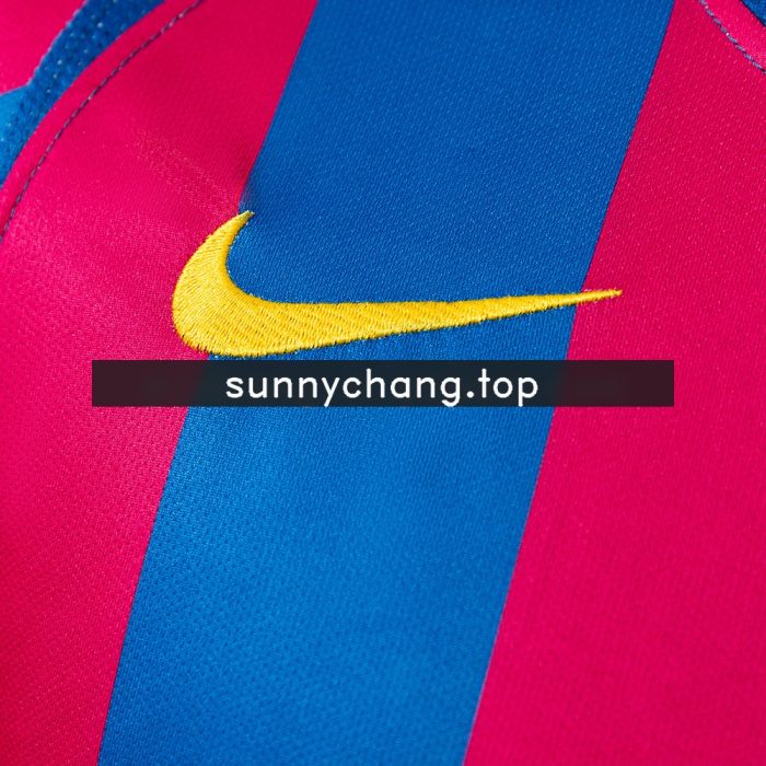 Barcelona 2005/06 Home Long Sleeve Retro Jersey - 图片 3
