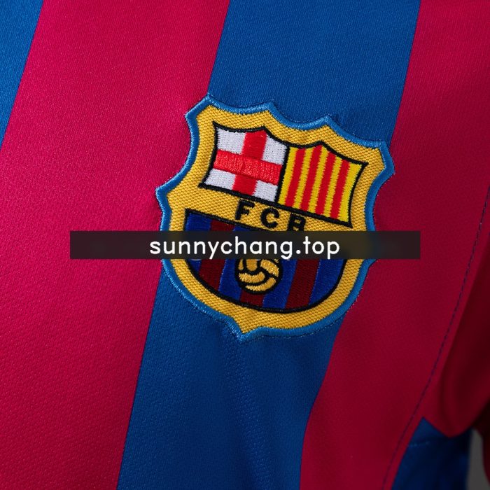 Barcelona 2005/06 Home Long Sleeve Retro Jersey - 图片 4