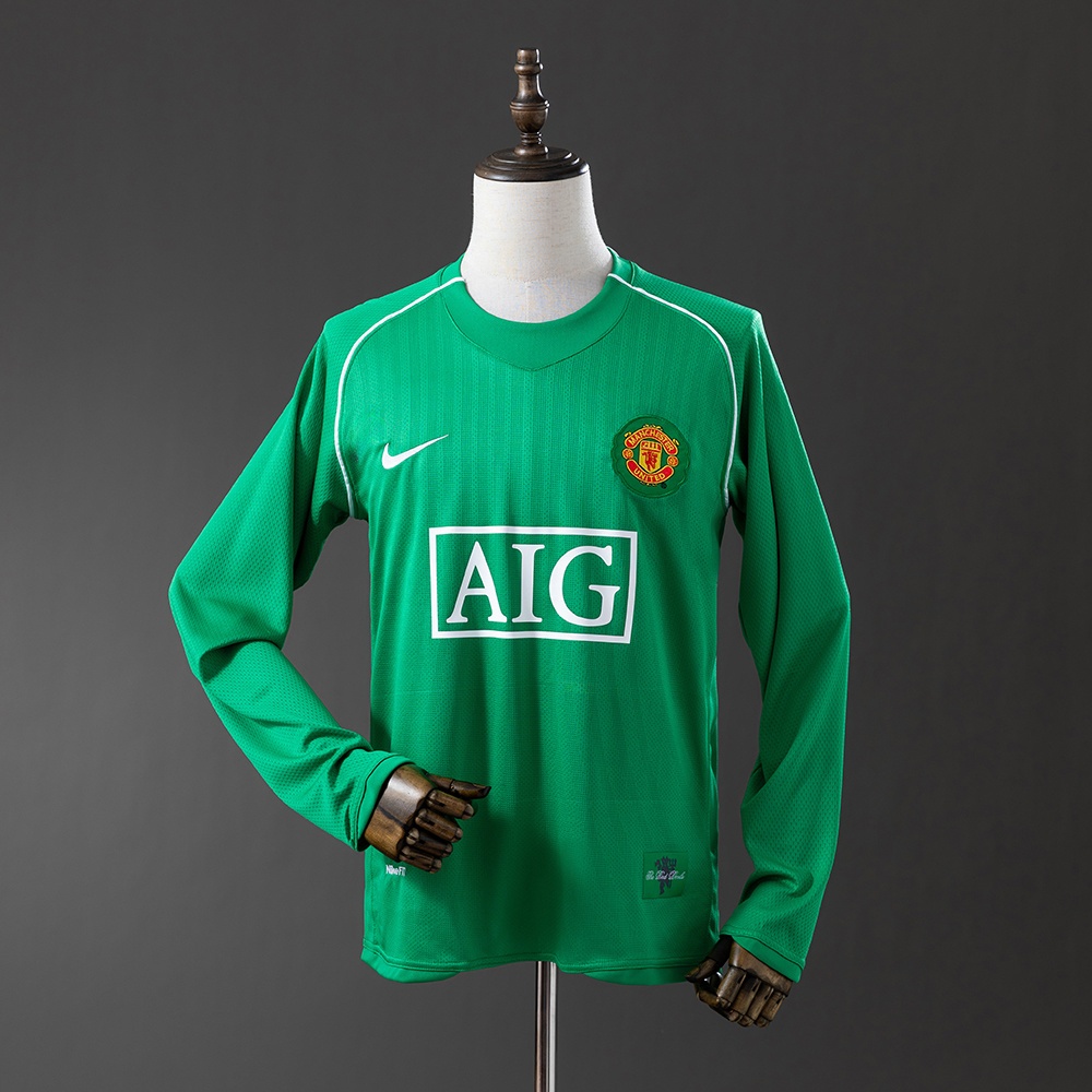 JER-11303_1 M-U 07/08 Goalkeeper Long Sleeve Retro Jersey - 图片 1