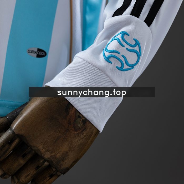 Argentina 2006 Home Long Sleeve Retro Jersey - 图片 3