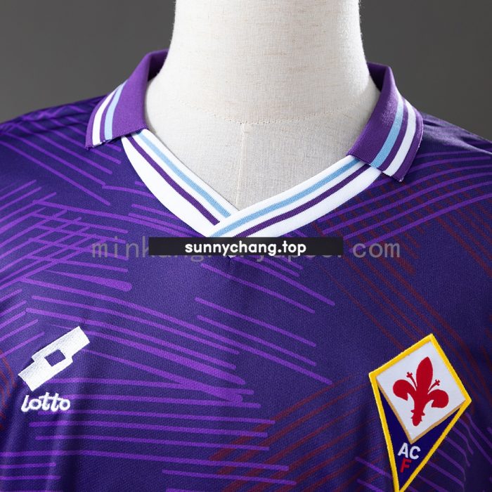 Fiorentina 92/93 Home Long Sleeve Retro Jersey - 图片 6