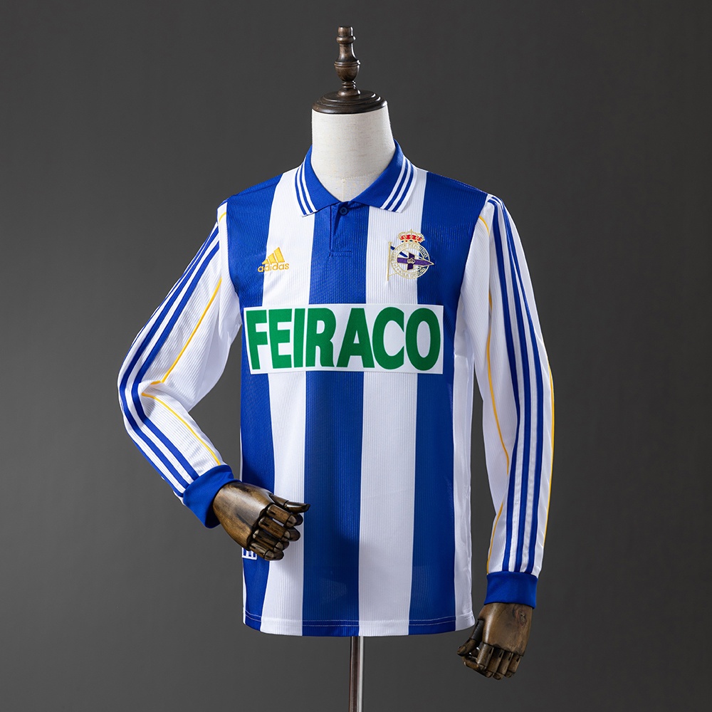 JER-11318_1 Deportivo La Coruna 99/00 Home Long Sleeve Retro Jersey - 图片 1