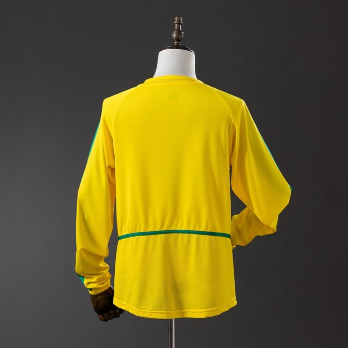 Brazil 2002 Home Long Sleeve Retro Jersey - 图片 6