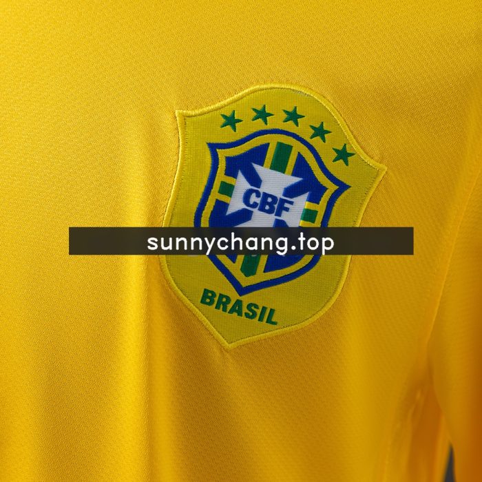 Brazil 2006 Home Long Sleeve Retro Jersey - 图片 5