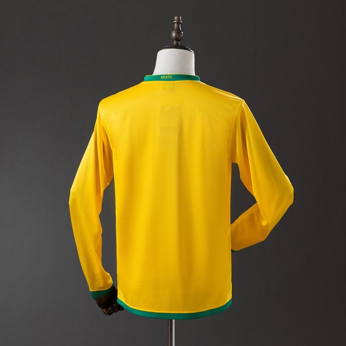 Brazil 2006 Home Long Sleeve Retro Jersey - 图片 7