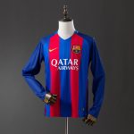 Barcelona 16/17 Home Long Sleeve Retro Jersey