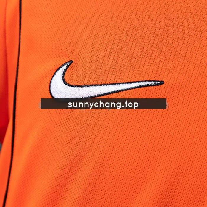 Netherlands 1998 Home Long Sleeve Retro Jersey - 图片 4