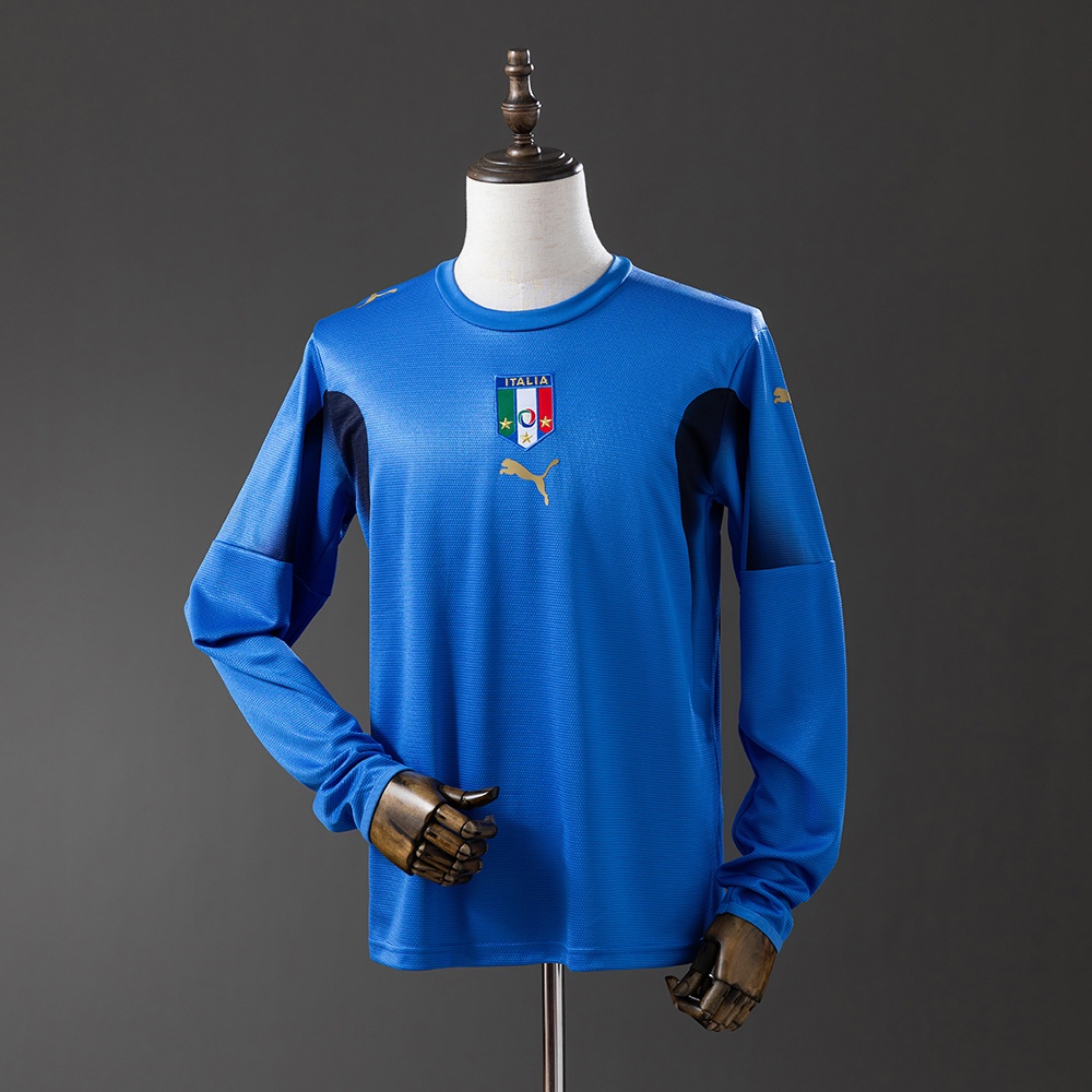 JER-11334_1 Italy 2006 Home Long Sleeve Retro Jersey - 图片 1