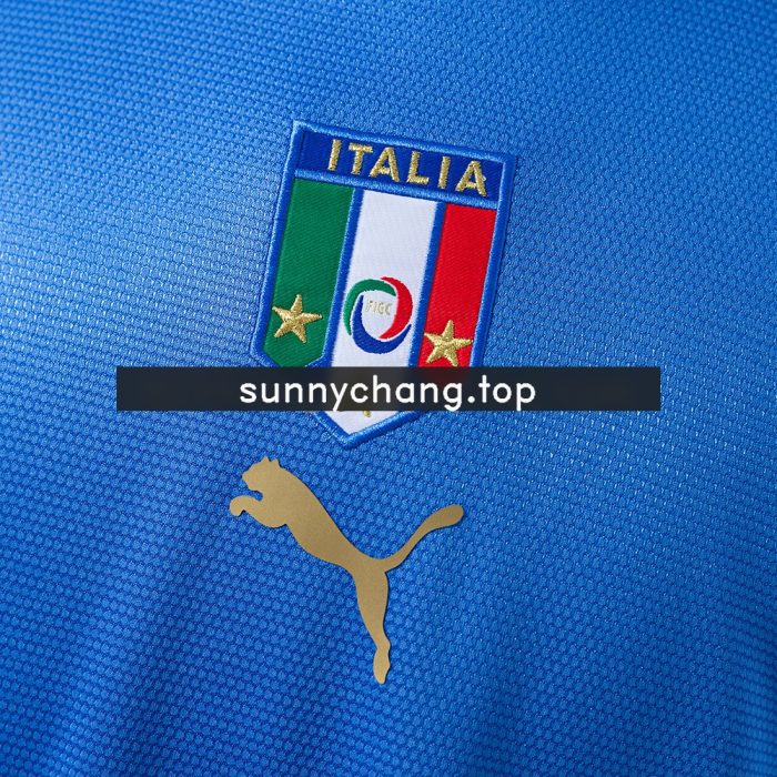 Italy 2006 Home Long Sleeve Retro Jersey - 图片 3