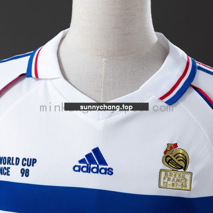 France 1998 Away Long Sleeve Retro Jersey - 图片 6