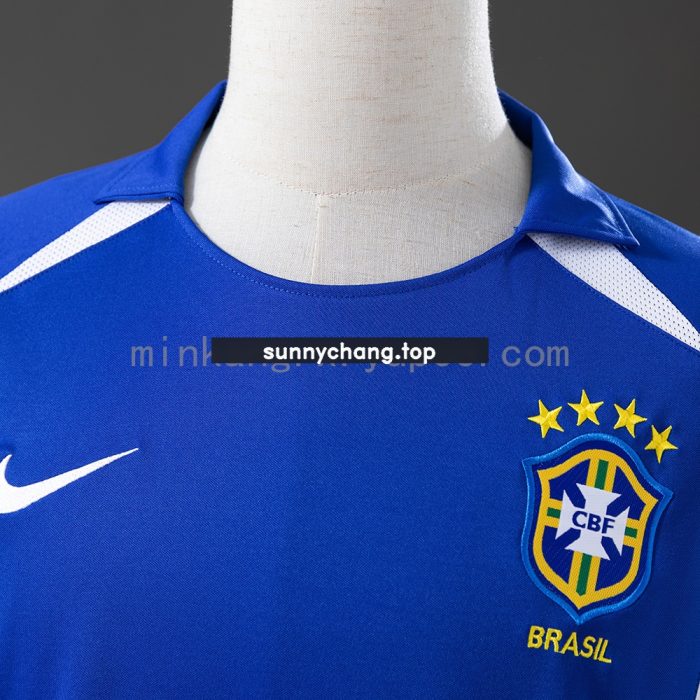 Brazil 2002 Away Long Sleeve Retro Jersey - 图片 5