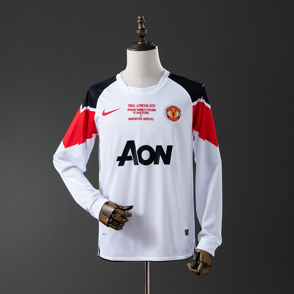 JER-11338_1 M-U 10/11 Away Long Sleeve Retro Jersey - 图片 1