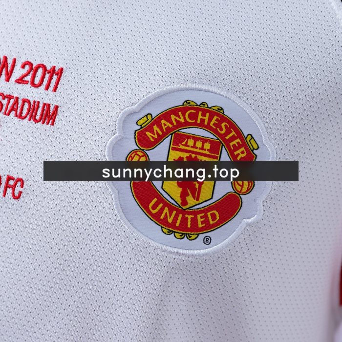 M-U 10/11 Away Long Sleeve Retro Jersey - 图片 5