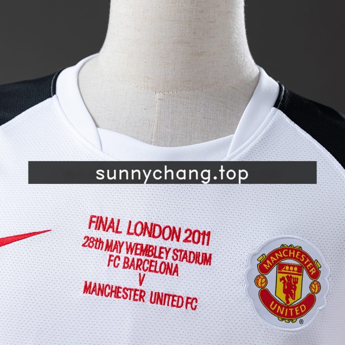 M-U 10/11 Away Long Sleeve Retro Jersey - 图片 7