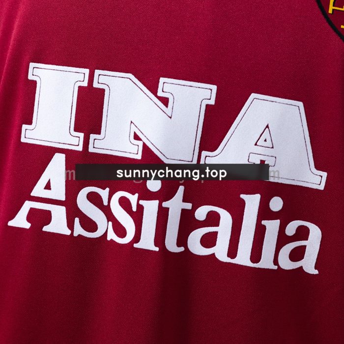 Roma 98/99 Home Long Sleeve Retro Jersey - 图片 5
