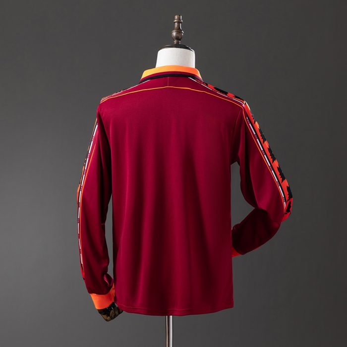 Roma 98/99 Home Long Sleeve Retro Jersey - 图片 7