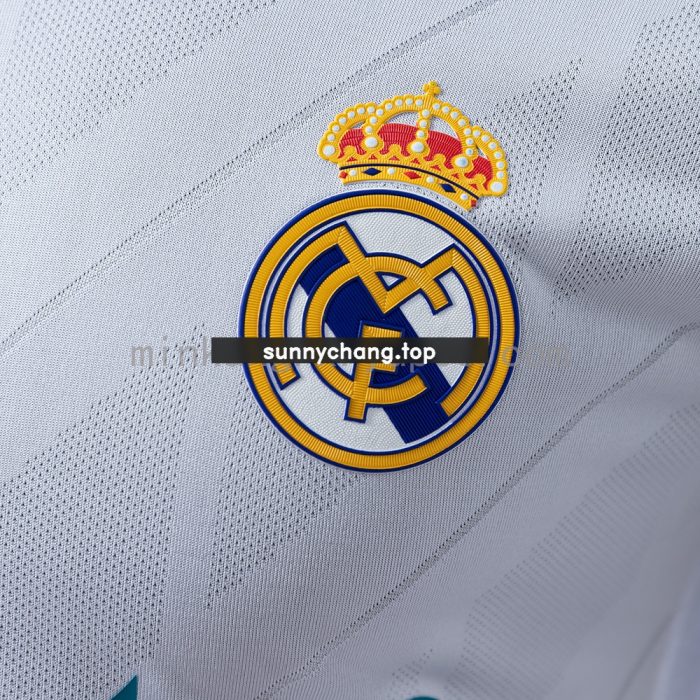 Real Madrid 17/18 Home Long Sleeve Player Version Retro Jersey - 图片 5
