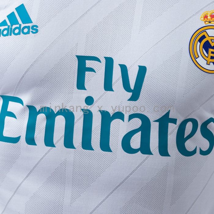 Real Madrid 17/18 Home Long Sleeve Player Version Retro Jersey - 图片 6