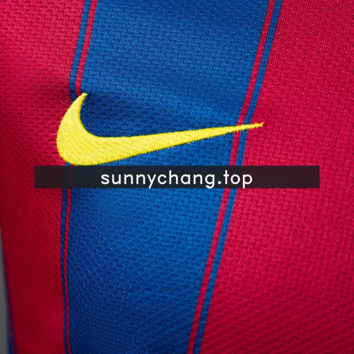 Barcelona 09/10 Home Long Sleeve Player Version Retro Jersey - 图片 4