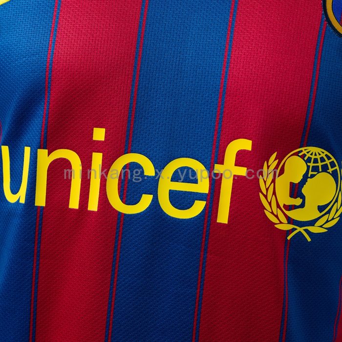 Barcelona 09/10 Home Long Sleeve Player Version Retro Jersey - 图片 6