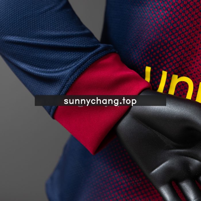 Barcelona 12/13 Home Long Sleeve Player Version Retro Jersey - 图片 2