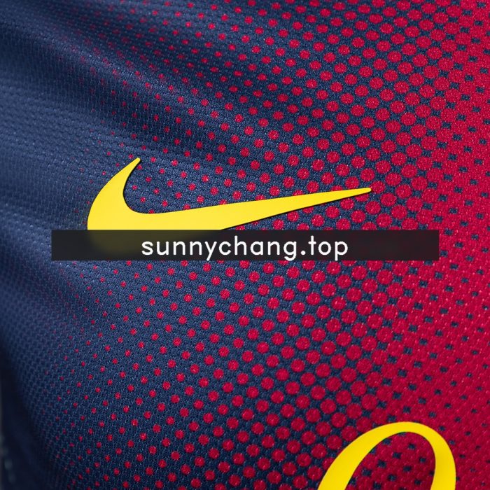 Barcelona 12/13 Home Long Sleeve Player Version Retro Jersey - 图片 4