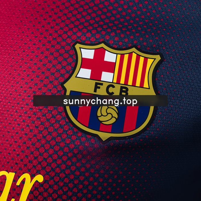 Barcelona 12/13 Home Long Sleeve Player Version Retro Jersey - 图片 5