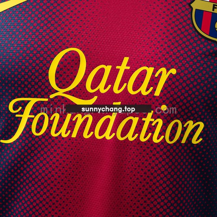 Barcelona 12/13 Home Long Sleeve Player Version Retro Jersey - 图片 6