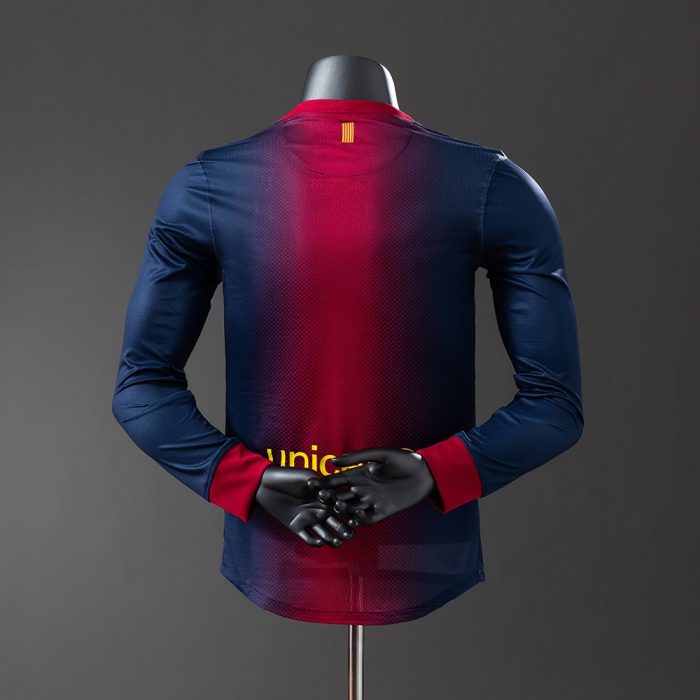 Barcelona 12/13 Home Long Sleeve Player Version Retro Jersey - 图片 8