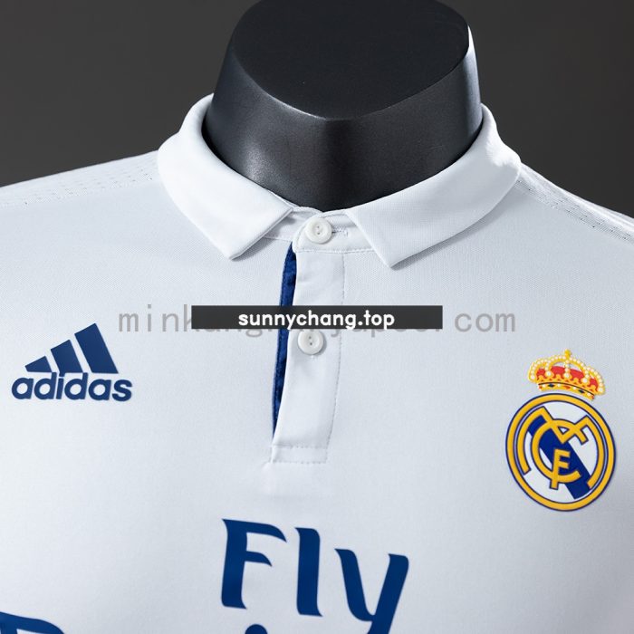 Real Madrid 16/17 Home Long Sleeve Player Version Retro Jersey - 图片 7