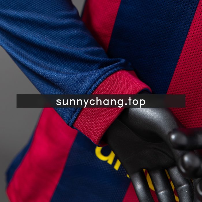 Barcelona 14/15 Home Long Sleeve Player Version Retro Jersey - 图片 2
