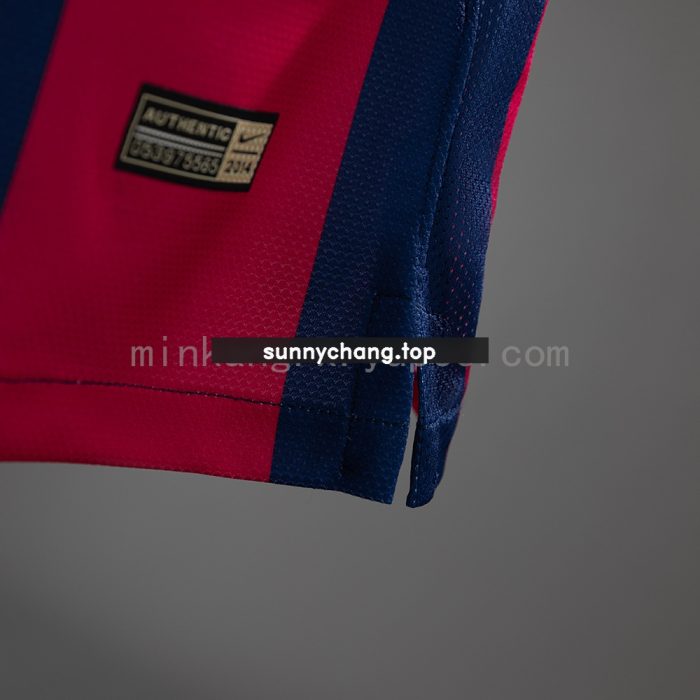 Barcelona 14/15 Home Long Sleeve Player Version Retro Jersey - 图片 3