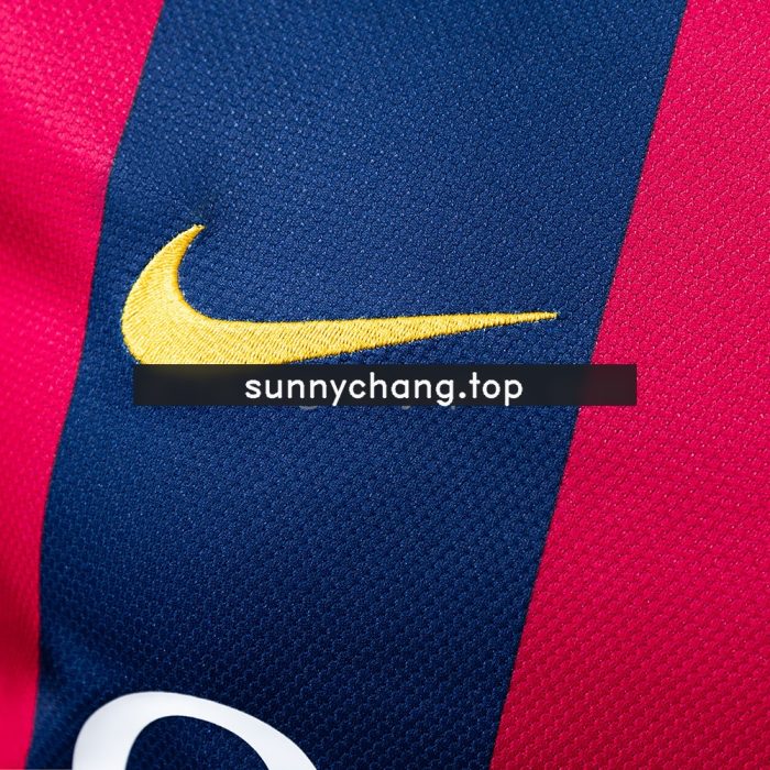 Barcelona 14/15 Home Long Sleeve Player Version Retro Jersey - 图片 4