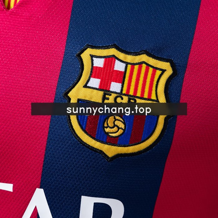 Barcelona 14/15 Home Long Sleeve Player Version Retro Jersey - 图片 5