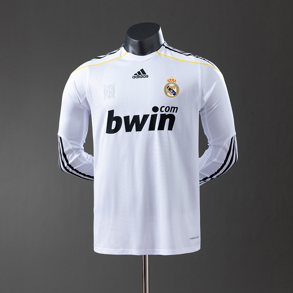 JER-11361_1 Real Madrid 0910 Home Long Sleeve Player Version Retro Jersey - 图片 1