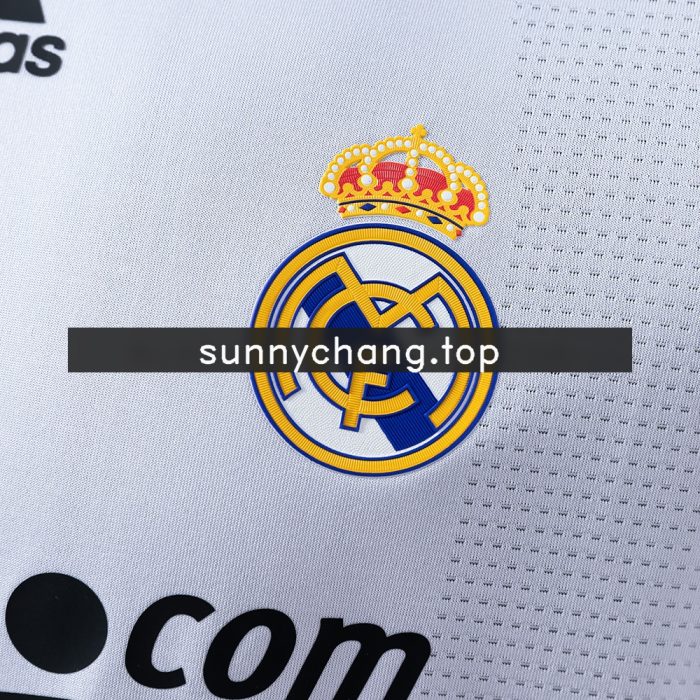 Real Madrid 0910 Home Long Sleeve Player Version Retro Jersey - 图片 6